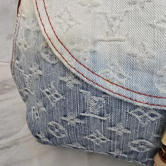🔥Louis Vuitton Denim and Red Ombre Bag - Picture 9 of 13